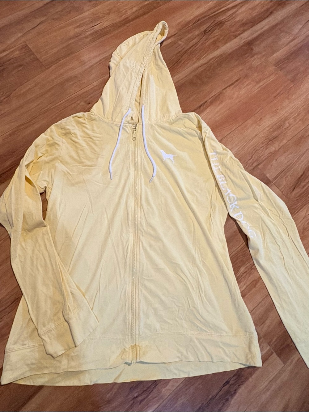 The Black Dog Pale Yellow Full-Zip Hoodie